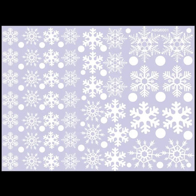 OurWarm 48pcs Božićna pahuljica Naljepnica Dekorativna naljepnica za prozor Nova godina DIY Naljepnice Božićni ukrasi za dom 60*45cm