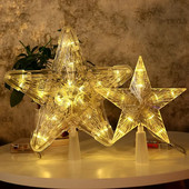15LED Svjetlo na vrhu božićnog drvca Led svjetleća svjetleća zvijezda Pentagram Ukras za božićno drvce Novogodišnja dekoracija doma Navidad 15 cm