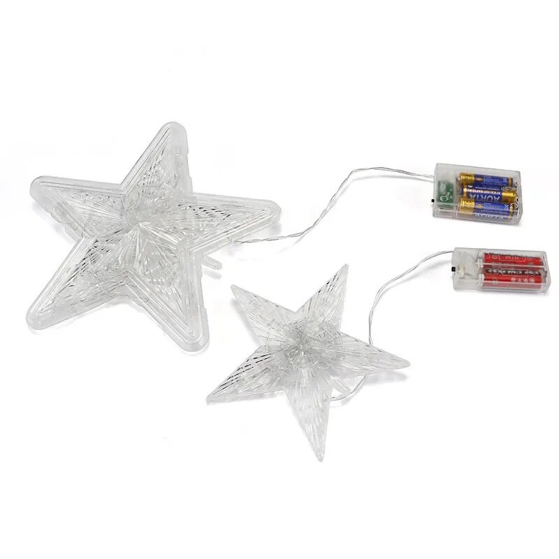 15LED Svjetlo na vrhu božićnog drvca Led svjetleća svjetleća zvijezda Pentagram Ukras za božićno drvce Novogodišnja dekoracija doma Navidad 15 cm