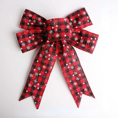 Big Bowknot Ziemassvētku rotājumi Ziemassvētku eglīšu rotāšanas festivāla ballīte Mājas Sniegpārsliņa Režģis Loka dāvana Priecīgus Ziemassvētkus 2021