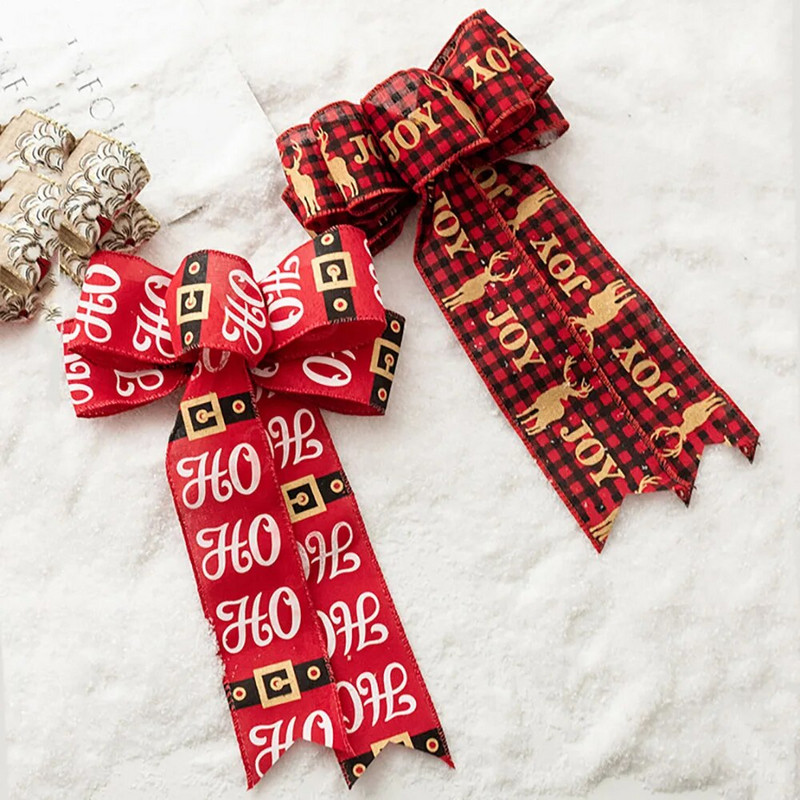 Novi božićni ukrasi Mašne Božićno drvce Privjesak Ukras Božićna/vjenčana/rođendanska poklon kutija Mašne Vrpca za pakiranje Blagdanski ukras