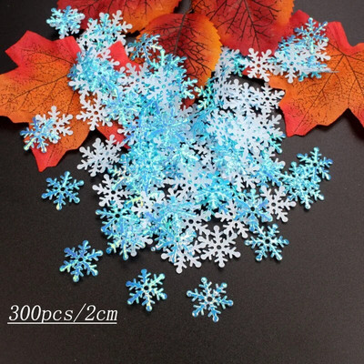 300 komada Snježne pahulje Zimska zemlja čuda Dekoracije za zabave Božićne umjetne pahulje Božićni ukrasi za vjenčanje od lažnog snijega