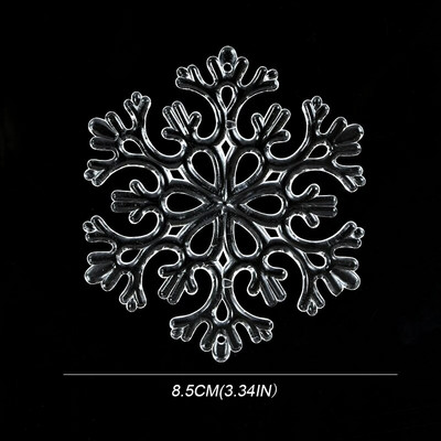 3gab/partija Akrila Ziemassvētku caurspīdīgi sniegpārsliņu rotājumi DIY Ziemassvētku eglītes piekaramie rotājumi Kulons ziemas ballīte Noel mājas dekors