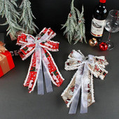 Velika božićna mašna Svjetlucava božićna vrpca Mašna Božićno drvce Privjesak Ukrasi Novogodišnja zabava Mašna Viseći ukrasi