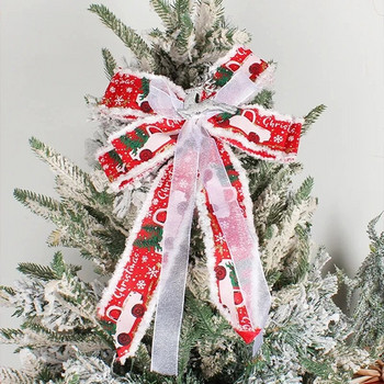 Μεγάλο Χριστουγεννιάτικο Φιόγκο Glitter Χριστουγεννιάτικη Κορδέλα Φιόγκος Χριστουγεννιάτικο Δέντρο Κρεμαστό Στολίδι Πρωτοχρονιάτικο πάρτι με παπιγιόν Κρεμαστά διακοσμητικά