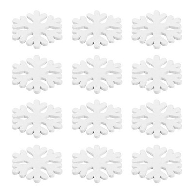 100 gab koka sniegpārsla Ziemassvētku sniegpārslas Rotājumi Amatniecība Sniegpārsla Ziemassvētki Jaunais gads Ziemassvētku rotājumi DIY rokdarbu piederumi