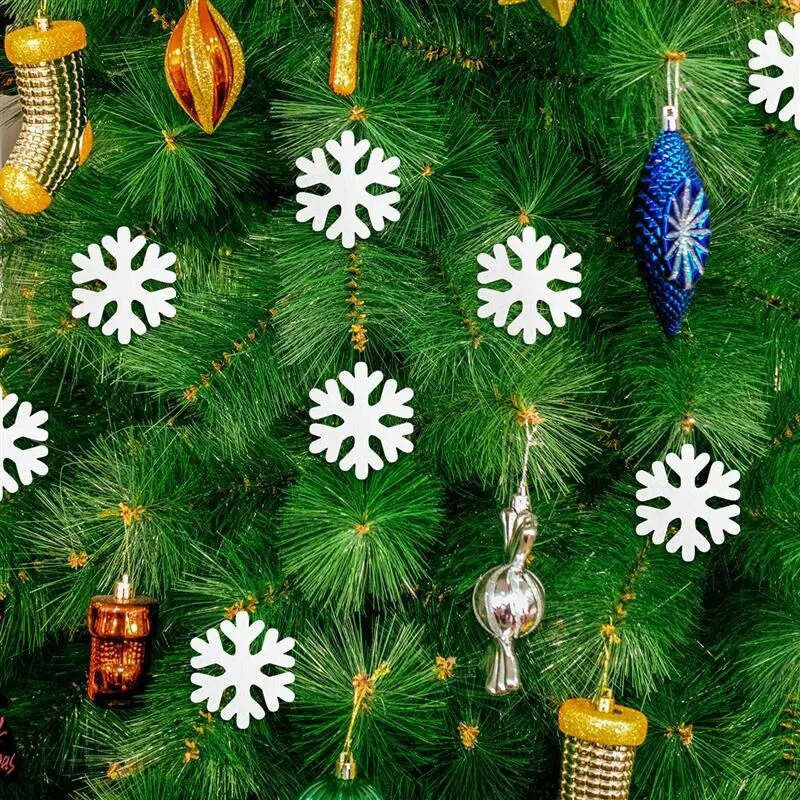 100 gab koka sniegpārsla Ziemassvētku sniegpārslas Rotājumi Amatniecība Sniegpārsla Ziemassvētki Jaunais gads Ziemassvētku rotājumi DIY rokdarbu piederumi