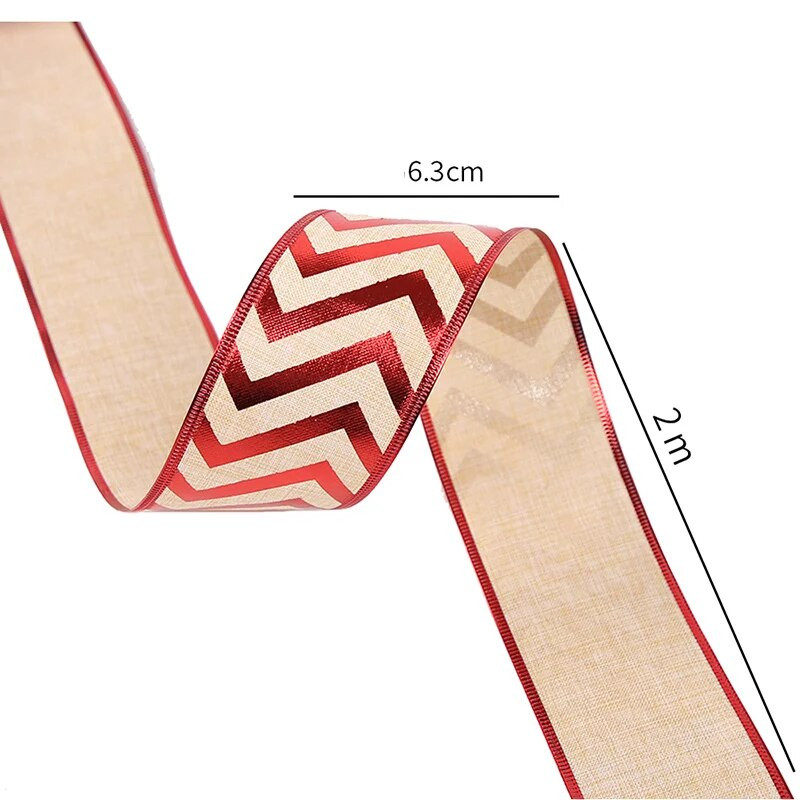 2M*6,3 cm božićna vrpca Božićni ukrasi Vrpce za rukotvorine Ukrasi božićnog drvca Dodaci za pečenje DIY vrpca