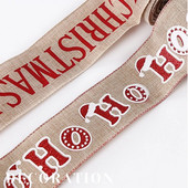 6 M Priecīgus Ziemassvētkus HOHO lente Ziemassvētku rotājumu lentes amatniecībai Ziemassvētku eglīšu dekorēšanai DIY audekls Ziemassvētku amatniecības piederumi