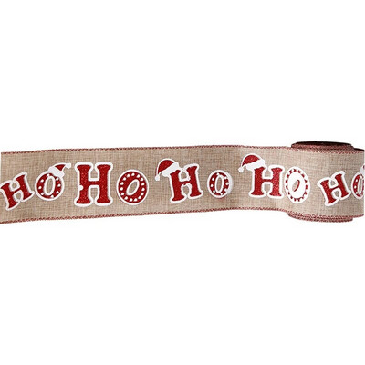 6 M Priecīgus Ziemassvētkus HOHO lente Ziemassvētku rotājumu lentes amatniecībai Ziemassvētku eglīšu dekorēšanai DIY audekls Ziemassvētku amatniecības piederumi