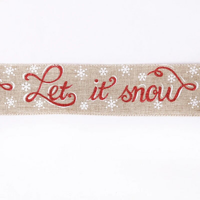 6 M Priecīgus Ziemassvētkus HOHO lente Ziemassvētku rotājumu lentes amatniecībai Ziemassvētku eglīšu dekorēšanai DIY audekls Ziemassvētku amatniecības piederumi