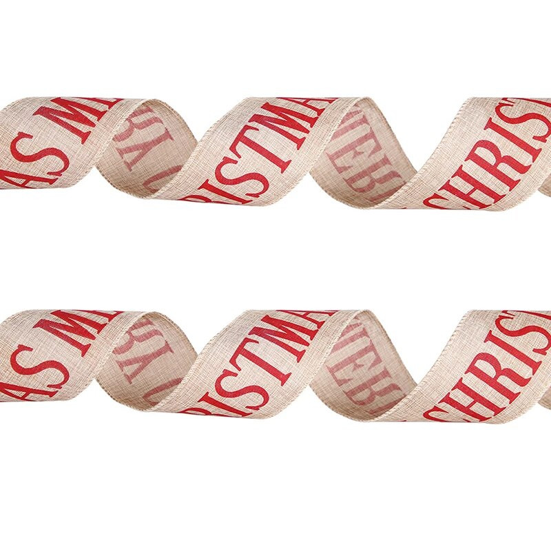 6 M Priecīgus Ziemassvētkus HOHO lente Ziemassvētku rotājumu lentes amatniecībai Ziemassvētku eglīšu dekorēšanai DIY audekls Ziemassvētku amatniecības piederumi