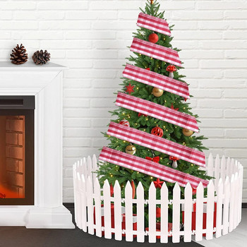 2M/3M/5M/6M*6,5cm Χριστουγεννιάτικη κορδέλα απομίμηση κάνναβης καρό καφασωτό κορδέλα Χριστουγεννιάτικο δέντρο Γιρλάντα Διακόσμηση Χειροποίητο DIY Craft Φιόγκος