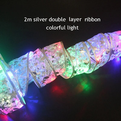 Új karácsonyi dekoráció karácsonyfa díszek újévi falablak ajándék dekoráció karácsonyi szalag LED lámpákkal