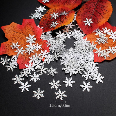 300gab Ziemassvētku sniegpārsliņu konfeti ziemas saldētu ballīšu dekors 2024. gada Ziemassvētku eglīšu rotājumi Jaungada dekors mājām