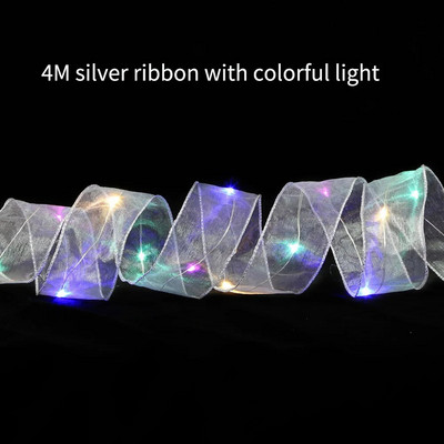 4M 157,48 collu divslāņu Ziemassvētku lente ar LED gaismām Ziemassvētku rotājumi Ziemassvētku eglītes rotājumi Jaungada sienas dekori