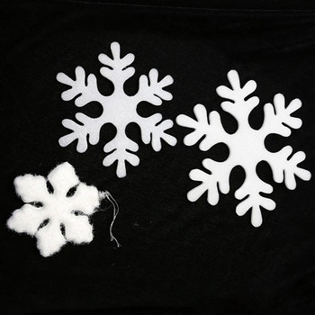 Нови украси от снежинки от пяна Висящи орнаменти за коледно дърво 7,8 инча диаметър Снежни люспи Декорация на прозорци Направи си сам занаятчийски снежинки