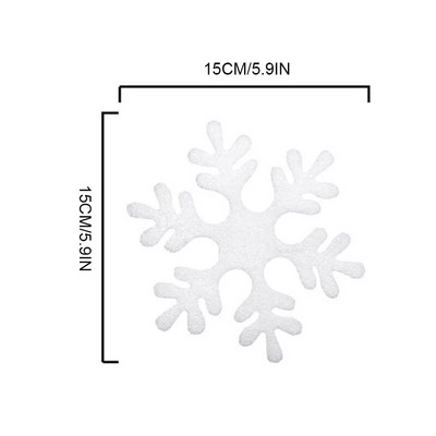 Jauni putuplasta sniegpārslu rotājumi Ziemassvētku eglītes iekaramie rotājumi 7,8 collu diametrā sniega pārslas Logu dekors DIY Amatniecības sniegpārslas