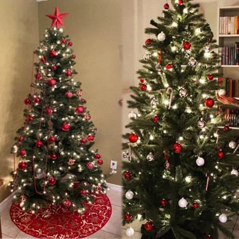 24 τμχ Χριστουγεννιάτικες μπάλες Χριστουγεννιάτικα στολίδια για χριστουγεννιάτικο δέντρο Διακοσμήστε κρεμαστά μενταγιόν δέντρου με μπαλάκια Διακόσμηση πάρτι για το σπίτι Δώρο Πρωτοχρονιάς