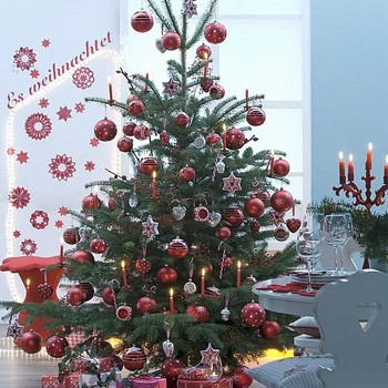 24 бр. Коледни топки Орнаменти за коледно дърво Украсете топка Висящо дърво Висулки Декор за домашно парти Подарък за Нова година