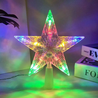 Zvjezdane lampice na vrhu božićnog drvca Božićno drvce LED zvjezdane noćne svjetiljke Ukrasi Božićni festival Party Nova godina Dom DIY Dekoracije