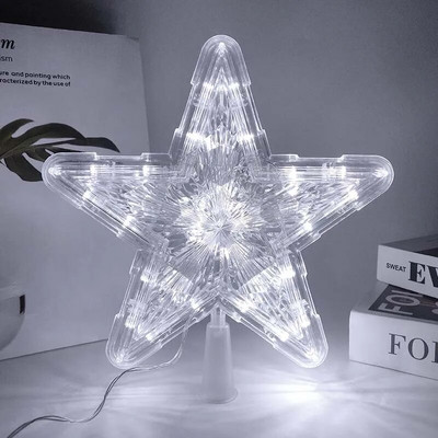 Zvjezdane lampice na vrhu božićnog drvca Božićno drvce LED zvjezdane noćne svjetiljke Ukrasi Božićni festival Party Nova godina Dom DIY Dekoracije