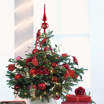 Коледно дърво Topper 23cm червено злато сребърен накрайник оформени орнаменти декорации за дома 2023 Navidad Noel подарък за раждане Нова година 2024