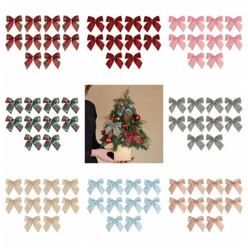 10KOM Božićne mašne Razni stilovi Mašne Tkanina Girlanda za božićno drvce Dodaci Dekoracija Dekoracije za zabavu