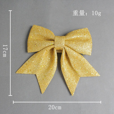 Mašna od zlatnog praha Diy Božićno drvce Dekoracija Privjesak Novogodišnja kućna praznična zabava Kutija za božićne poklone Dekorativni dodaci Leptir mašna