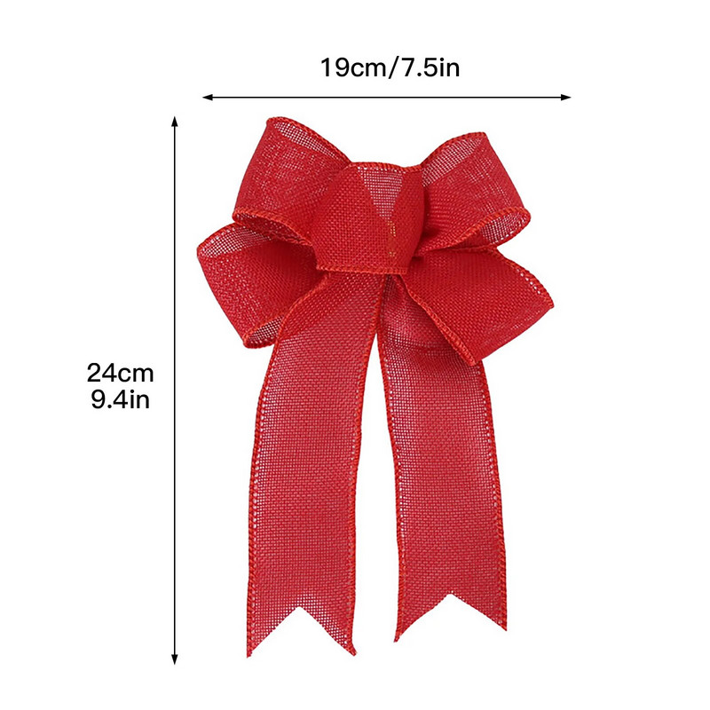 Božićni vijenac Crvena mašna Unutarnja dekoracija Blagdanske ukrasne mašne svijetle boje Prijenosni pribor za zabave Ukras mašna-čvor