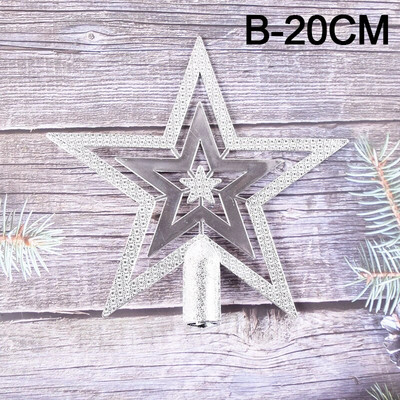 Kuldse hõbedase punase tähe jõulupuu Top Star jõulukaunistused koju lauaplaadile Jõulupuu kaunistused Navidad uusaasta