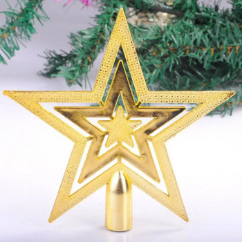 20 см Коледна елха Звезда с пет звезди Коледна украса Звезда отгоре Златна звезда отгоре Коледна елха Висулка Орнаменти