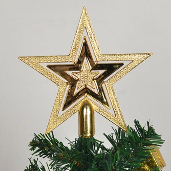 20 см Коледна елха Звезда с пет звезди Коледна украса Звезда отгоре Златна звезда отгоре Коледна елха Висулка Орнаменти