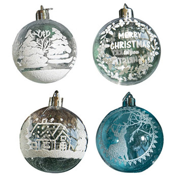 6ΤΜ/Κουτί 6cm Διαφανής Ζωγραφική Χριστουγεννιάτικη Μπάλα Χειροποίητες Χιονόμπαλες Πρωτοχρονιάτικα Χριστουγεννιάτικα Δέντρα Στολίδια Παράθυρο Οροφής