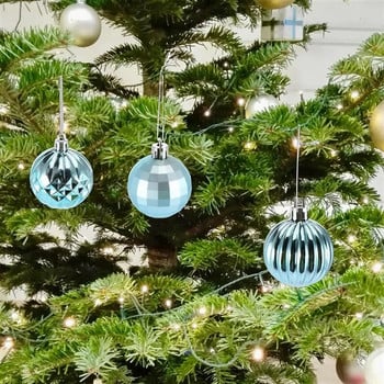 Διακόσμηση Χριστουγεννιάτικου Δέντρου Αριστοκρατική διακόσμηση με γκλίτερ τιρκουάζ Μίνι Μίνι γιορτινά διακοσμητικά κρεμαστό πάρτι