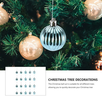 Διακόσμηση Χριστουγεννιάτικου Δέντρου Αριστοκρατική διακόσμηση με γκλίτερ τιρκουάζ Μίνι Μίνι γιορτινά διακοσμητικά κρεμαστό πάρτι