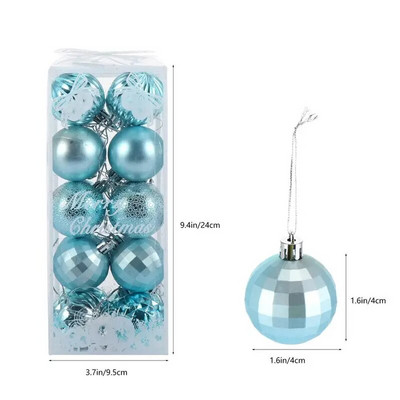 Ukrasi za božićno drvce Otmjeni tirkizni svjetlucavi ukrasi Otporni na udarce Mini blagdanski plavi ukrasi Privjesak Party