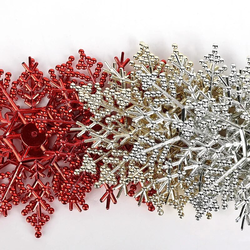 12 komada 10 cm galvanizirana zlatno srebrna svjetlucava pahuljica u prahu božićni ukrasi privjesak božićno drvce ukrasna viseća pahuljica