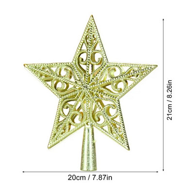 Zvjezdani ukrasi na vrhu božićnog drvca Privjesci sa petokrakom zvijezdom od 20 cm Svjetlucava zvijezda na vrhu božićnog drvca Potrepštine za kućne zabave
