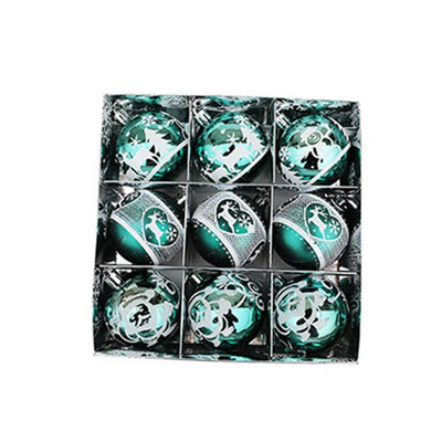 Αποκτήστε ένα πακέτο 9 Olive Green Rose Gold Champagne Gold Gold Red Red Wine Red Χριστουγεννιάτικο δέντρο στολίδια σε διάμετρο 6cm Αγορά τώρα!