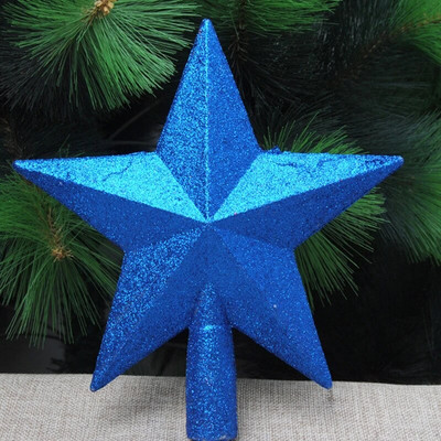 15/20 cm 3D Sticky Gold Powder Χριστουγεννιάτικο Δέντρο Κορυφαίο αστέρι Χρυσό Ασημί Αξεσουάρ Πέντε Αστέρων Χειροτεχνία Διακόσμηση εσωτερικού χώρου