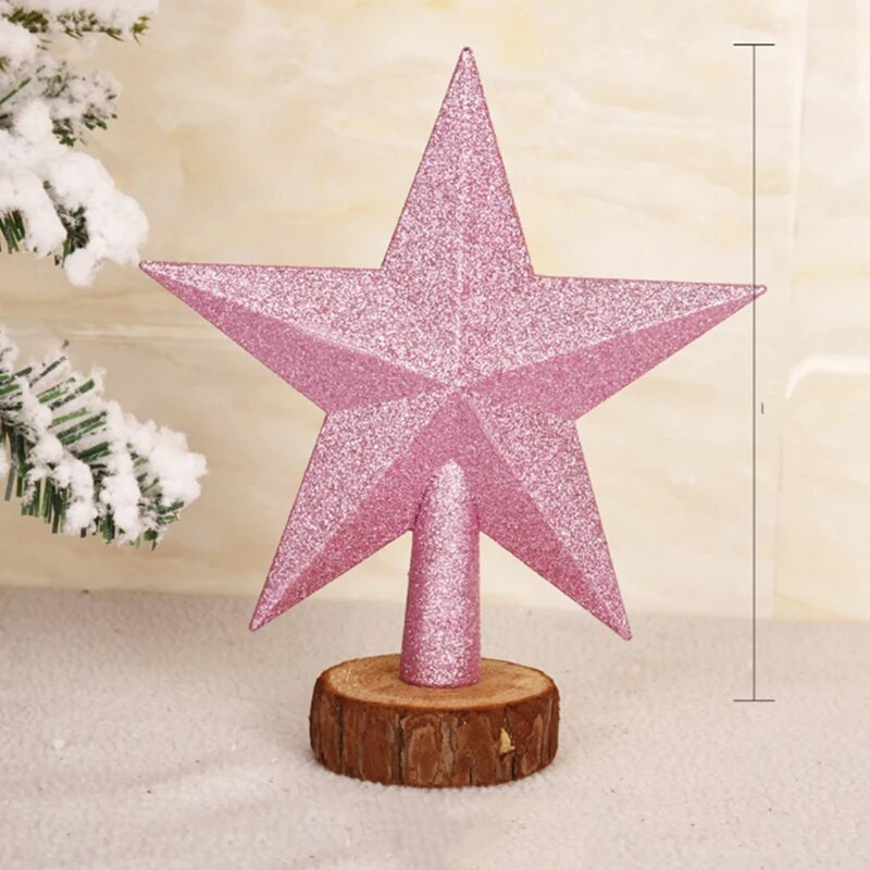 15/20 cm 3D Sticky Gold Powder Χριστουγεννιάτικο Δέντρο Κορυφαίο αστέρι Χρυσό Ασημί Αξεσουάρ Πέντε Αστέρων Χειροτεχνία Διακόσμηση εσωτερικού χώρου