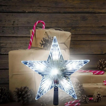 Коледна елха със звезда LED елха за Коледа Коледна украса Коледна елха с батерии с променящи се цветове за