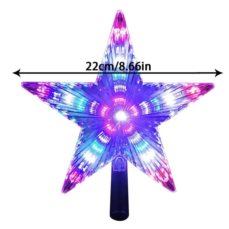Χριστουγεννιάτικο δέντρο Star LED Tree Topper για Χριστουγεννιάτικο κάλυμμα χριστουγεννιάτικου δέντρου με μπαταρία που λειτουργεί με μπαταρία