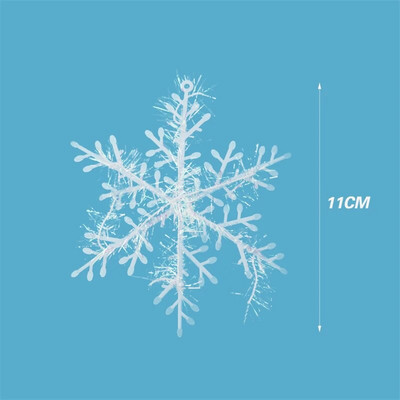 30Gb Ziemassvētku sniegpārsliņu rotājums Ziemassvētku rotājums mājām Balts plastmasas Ziemassvētku sniegpārslu eglītes dzimšanas dekors