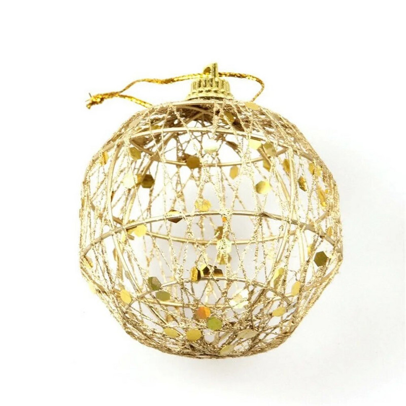 6gab Zelta stiepļu Ziemassvētku bumba Ziemassvētku eglītes piekarināmais rotājums Ziemassvētku dekors Mājas dekors ballītes dekors 5cm/6cm