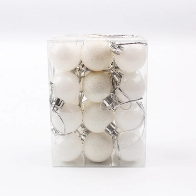 Jõulupall Jõulupuu pallid 24tk 30mm Xmas Decor Pühadepeo kaunistus Kuldne roosa šampanjapunane uusaasta kingitus