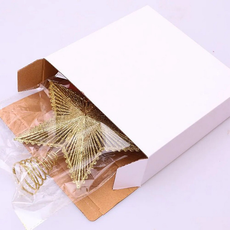 Νέο Christmas Star Topper 23x20x5cm DIY Χριστουγεννιάτικο Δέντρο Χρυσό Πλαστικό Ασημί Sparkle Stars Στολίδια Αξεσουάρ
