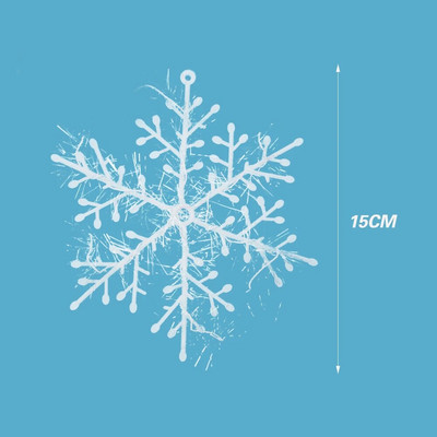 30kom Bijele pahuljice Ukrasi za božićno drvce Umjetne snježne pahulje Viseći ukras Božićni novogodišnji kućni prozor Dekoracija vijenca
