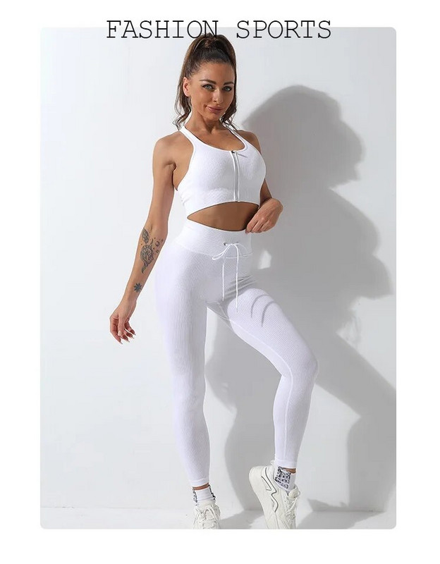 2 τμχ Σετ γιόγκα Γυναικεία μονόχρωμα αθλητικά ενδύματα γυμναστικής ψηλά ελαστικά σορτς αθλητικό σουτιέν γυμναστική Αθλητική φόρμα χωρίς ραφή Σετ γυμναστικής